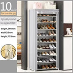 5/7/10-Layer Shoe Rack Large Dustproof Shoes Storage Hanger with Cover Simple Capacity Space-saving Shoes Cabinet Home Organizer