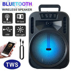 6.5" Portable Bluetooth Speaker | Heavy Bass Subwoofer with Party LED Lights