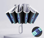 60K Buckle Men Women Umbrella  Fully Automatic Reverse Folding Umbrella with Windproof Reflective Stripe UV Umbrellas
