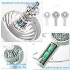 New Portable Handheld Fan 3 Gear Wind Power Angle Adjustable Large Win