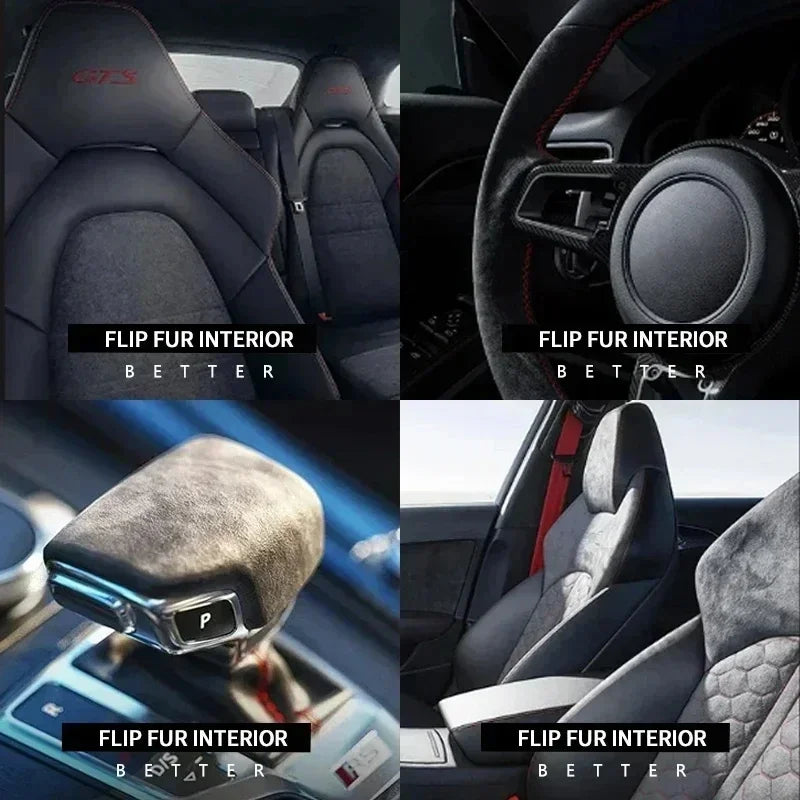 For Mercedes-Benz A-Class/CLA-Class/AMG 2019 to Present Alcan tara Gear Shift Knob Cove Car Gearshift Handle Protective Shell