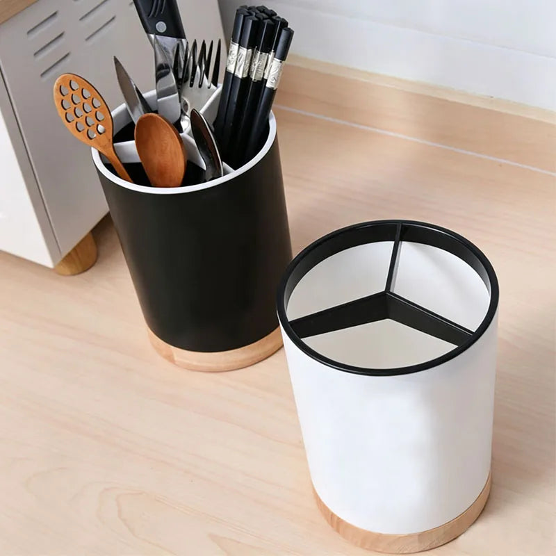 Utensil Holder Cutlery Drainer Kitchen Tableware Storage Bucket Plastic Chopstick Spoon Storage Rack Detachable Kitchen Tools
