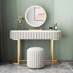 Salon Gray Storage Vanity Table Aesthetic Salon Bedroom Dresser Organizer Space Saving Organizer Schminktisch Trendy Furniture