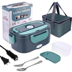 1.5L 60W Electric Lunch Box Food Warmer Portable Food Heater for Car Or Home - Leak Proof, Lunch Heating Microwave for Truckers