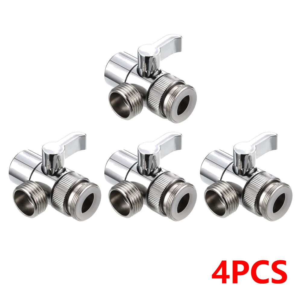 3 Way Switch Faucet 1/2 Valve Adapter Shower Diverter Valve Bathroom Faucet Shower Tap Connector Splitter Bathroom Accessories
