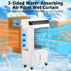 Evaporative Air Cooler, 1800CFM Swamp Cooler with Remote Control and 1