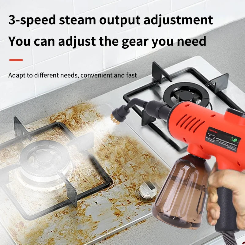 Multifunctional 1200W Household Electric High Temperature Steam Cleaner  Portable Handheld Steamer Kitchen Brush Cleaning Machin