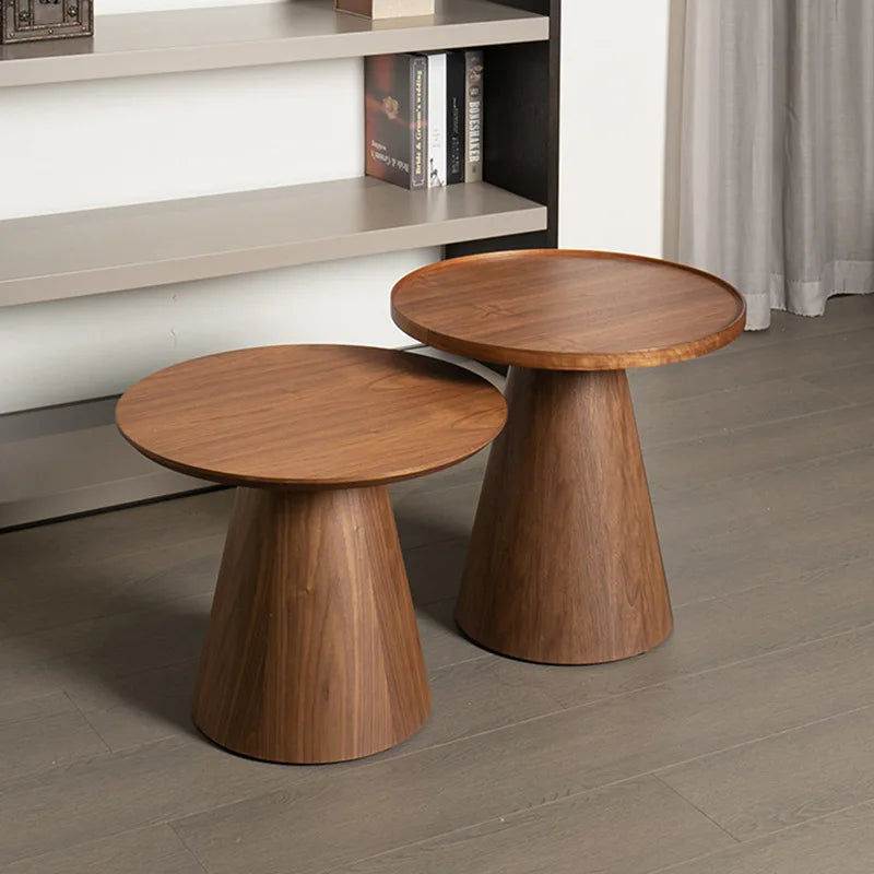 JOYLIVE Solid Wood Round Table Vintage Coffee Table Sofa Side Table Japanese Style Home Decoration 2022 New Dropshipping