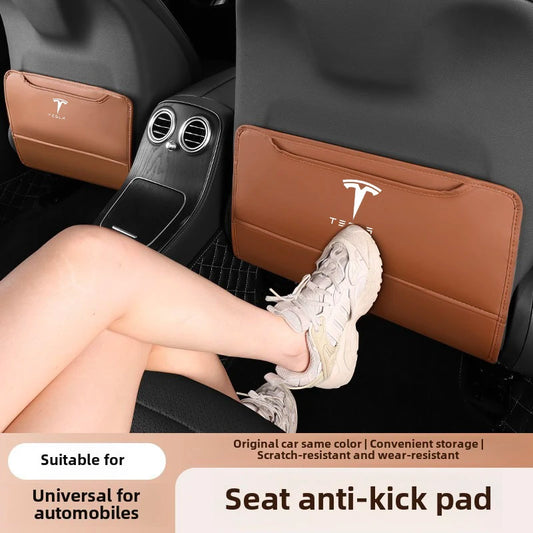 Car Seat Back Protection Anti-Kick Pad Rear Seat Storage Bag  For Tesla Model S Model X Model Y Cybertruck Model 3 Model Y