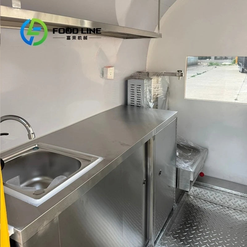 Cheap Food Trailer with Full Kitchen Equipment Well powered Mobile Catering Street Food Use Customized