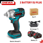 ONEVAN 520N.M Brushless Electric Impact Wrench 1/2 Inch Cordless Wrench Screwdriver Repair Power Tool For Makita 18V Battery Pin
