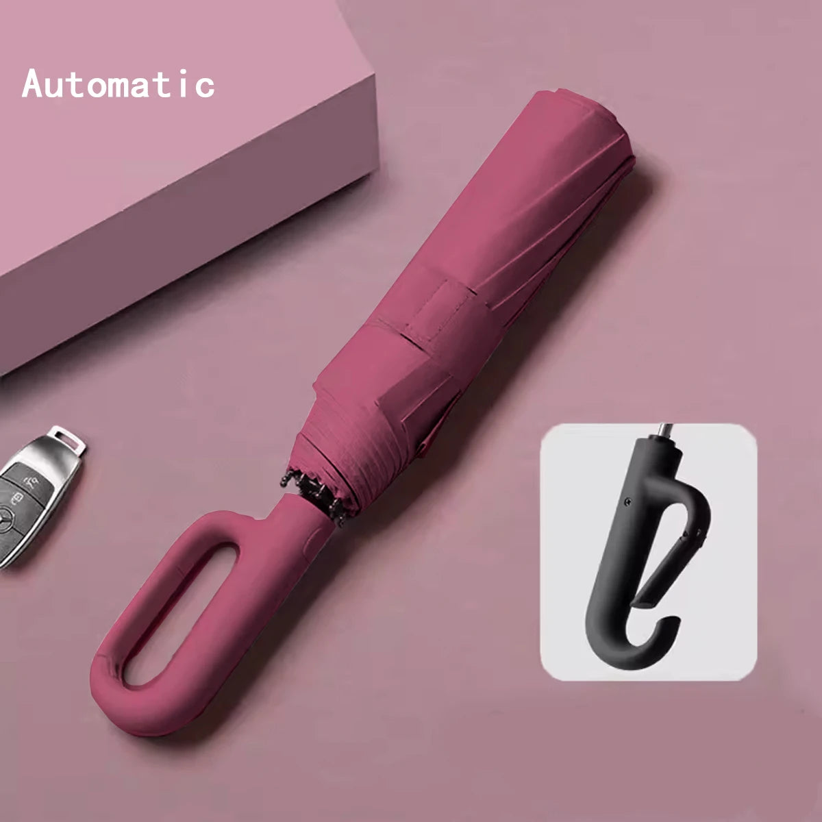 Strong Windproof Automatic Umbrella 72 Bones Sunshade Uv Protection Folding Men's Umbrella Buckle Rain Large Parasol for Women