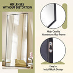 Full Length Mirror, 71"x26" Standing Hanging or Leaning Against Wall Floor Mirrors Body Dressing Wall-Mounted for Living Room,