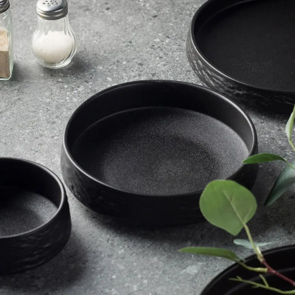 Kitchen Organizer Ceramic Western Dish Retro Durable Rice Bowl Creative Reusable Italian Noodle Dish Home
