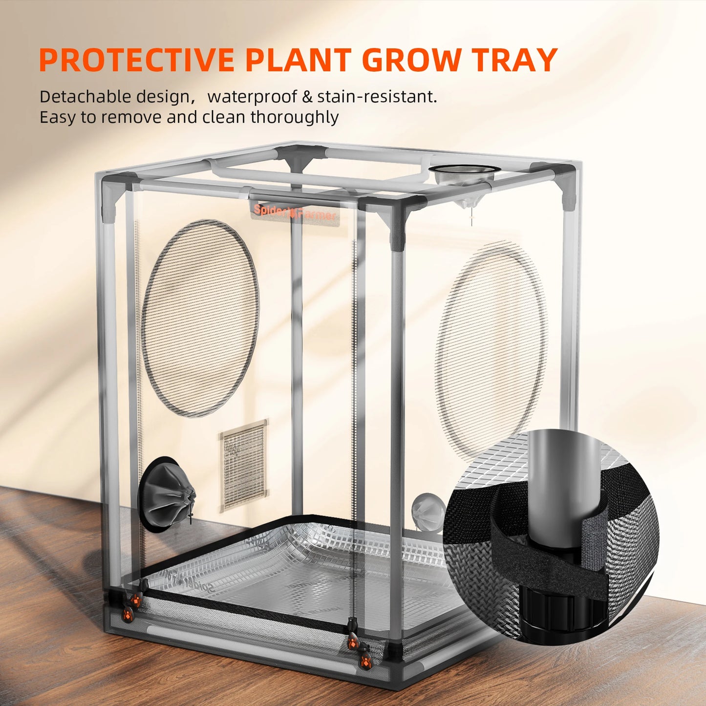 Spider Farmer Grow Tent  60x60x80CM Reflective Mylar 2000D Oxford Cloth Indoor Home Box For Indoor Home Box Hydroponic 3x3x6FT