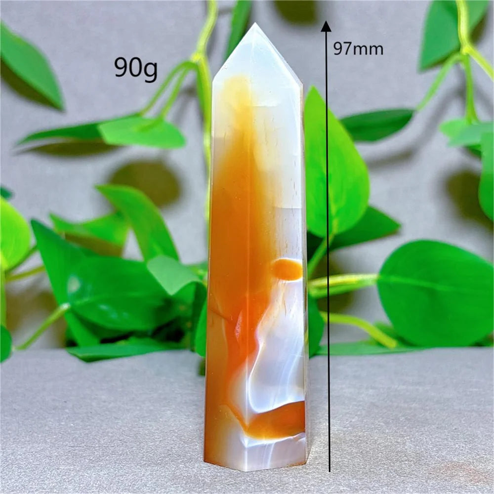 Carnelian Tower Crystal Natural Stone Quartz Home Decoration Minerals Reiki Craft Gifts Energy Healing Meditation Spiritual Love