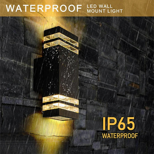 E27/GU10 Outdoor Lights Lighting Wall Light Waterproof Up Down Aluminum Garden Light Double Head Wall Lamp Corridor Lighting