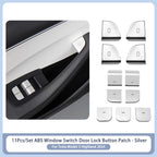 Window Switch Sticker For Tesla Model 3 Highland 2024 Door Handle Open Lift Button Cover Trim Panel ABS Car Interior Accessories