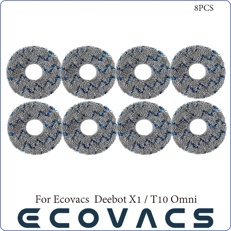Ecovacs Deebot X1 OMNI / T10 OMNI Robot Vacuum Cleaner Spare Parts, Rubber / Side Brush, Cover,Hepa Filter, Mop Rag, Dust Bag