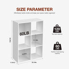 JHK 9 Cube Storage Organizer Wooden Shelf Bookcase Open Bookshelf for Living Room and Home Office Display Storage Bookcase