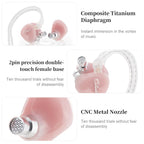 Celest Rue In Ear Earphones 6mm Micro Dynamic Driver Headphone For Gifts Earbuds Hifi Audio Music Headset Cable IEMs
