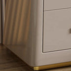 Simple Marble Top Dresser Drawer Dresser Bedroom Drawer Mirror Set Stainless Steel Base Makeup Vanity