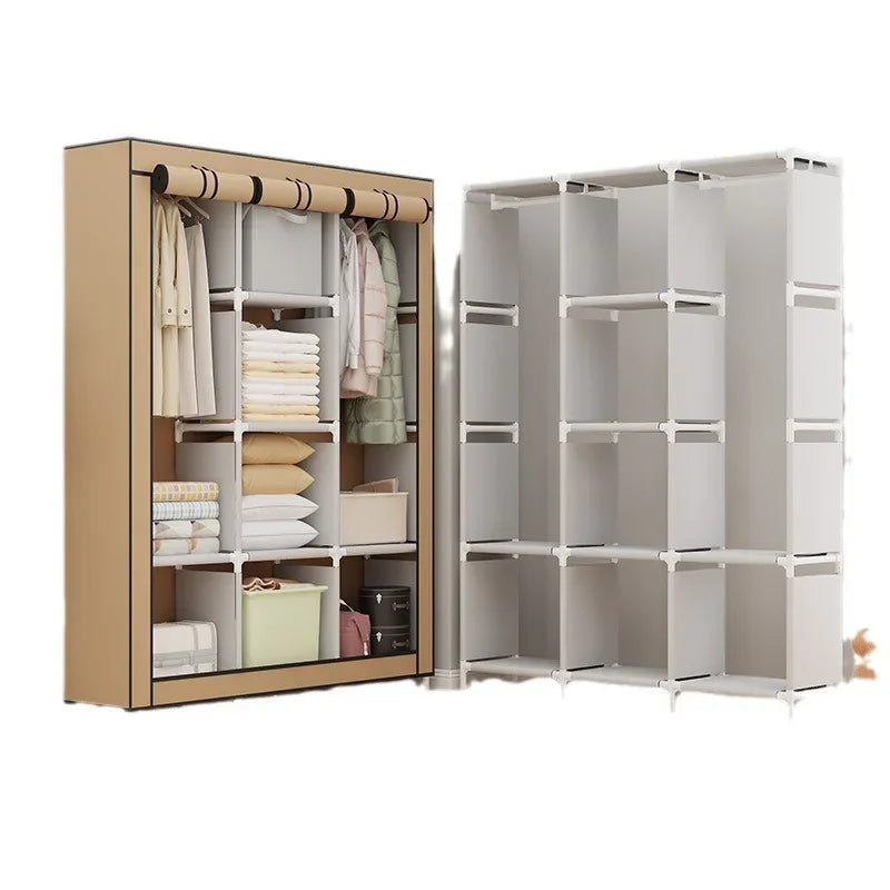 Multifunctional Dust Cloth Wardrobe, Home, Bedroom Clothing Cabinet Assembly Storage Cabinet