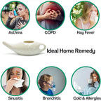 Nose Cleaner Himalayan Salt Premium Ceramic Neti Pot 8oz (250ml) Nasal