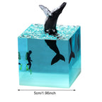 Whale Diver Ocean Decoration with Light Decorative Marine Whale Decor Beluga Killer Whale Megalodon Home Room Decor