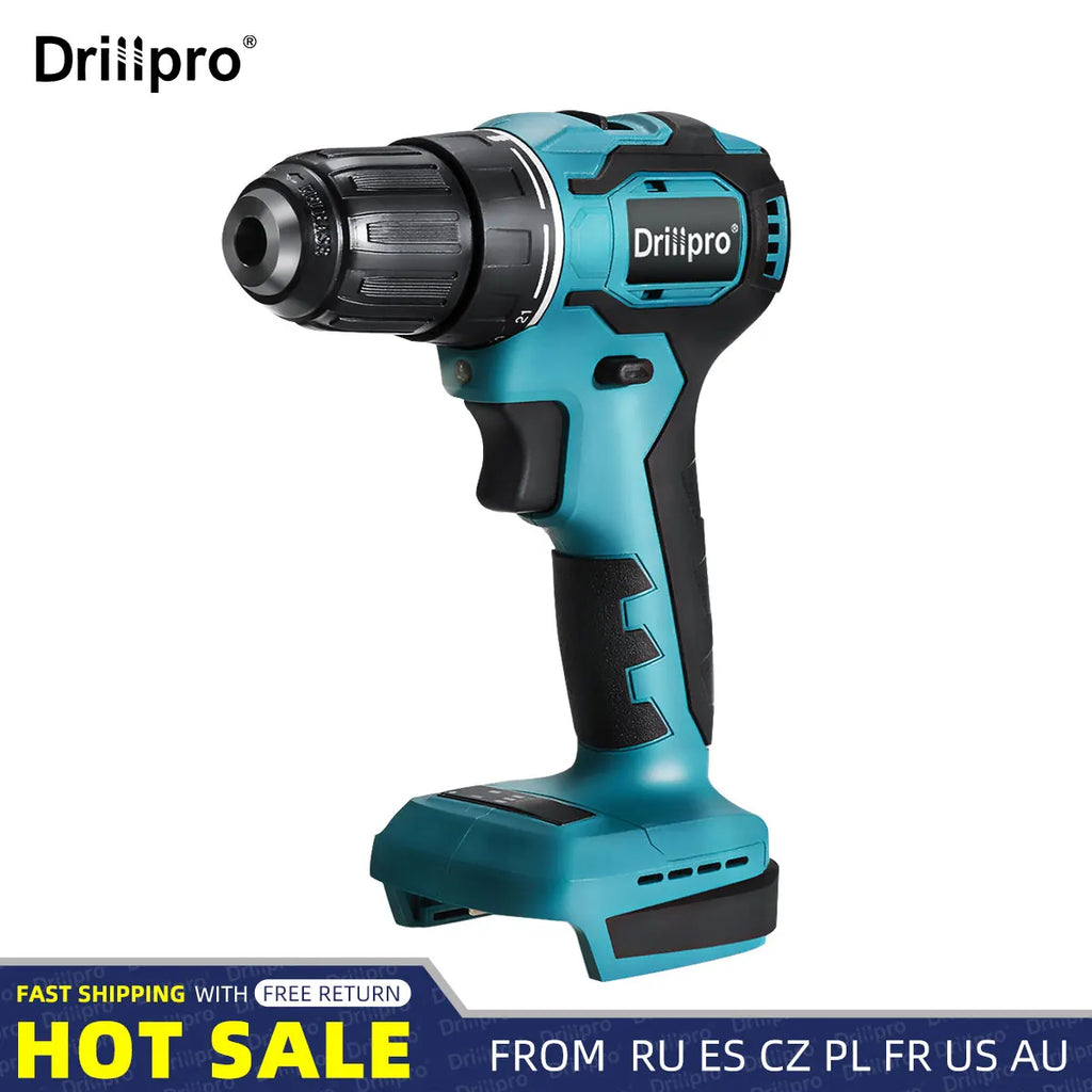 Drillpro 90N.m Cordless Electric Screwdriver Rechargeable  DIY Wireless Power Driver Tools For Makita 18V Battery