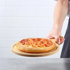 Kitchen Cutting Board, Solid Wood, with Handle, Can Hang, Food Board, for Pizza, Bread, Fruit, New Round Wooden