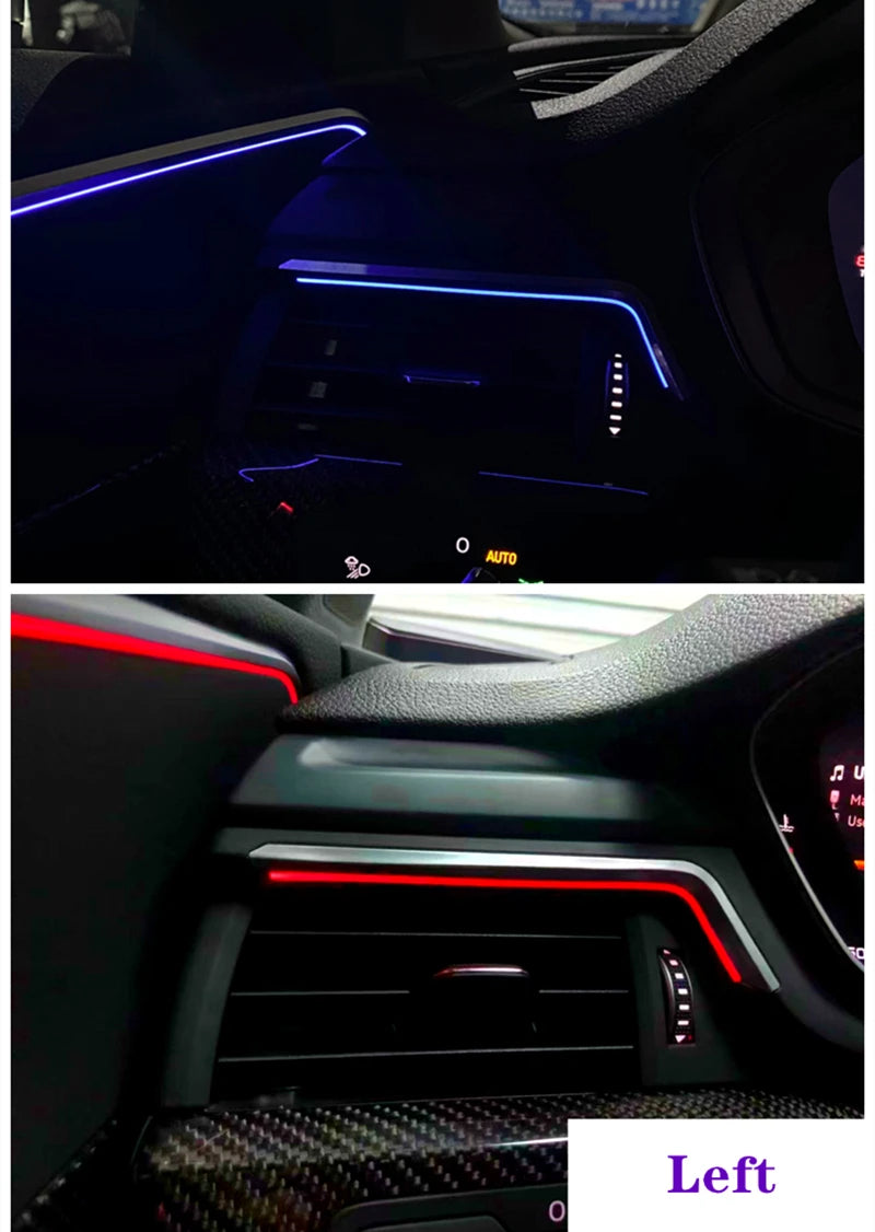 Car 30-color LED trim panel for Audi A4 A5 B9 instrument panel light guide strip synchronous original ambient light
