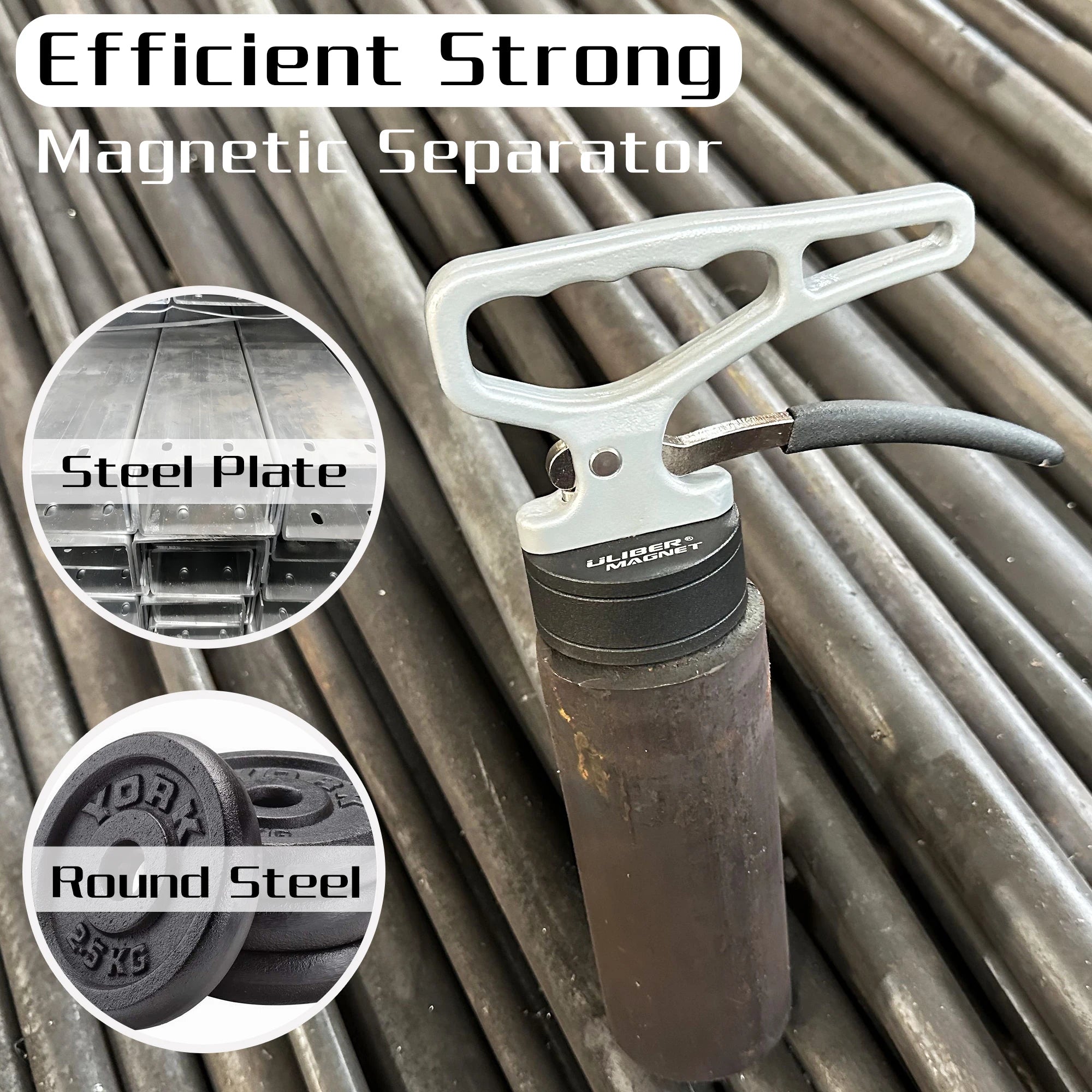 Heavy Duty Strong Magnetic Pickup Tool Lifting With Quick Release Portable Material Collector Ergonomic Handle for Iron Plate