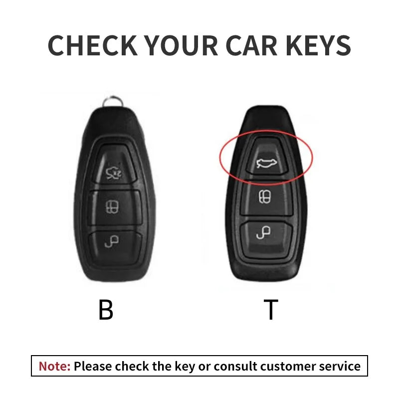 Leather Car Key Case Full Cover for Ford Focus 3 4 ST Mondeo MK3 MK4 Fiesta Fusion Kuga 2013 2014 2015 2017 Keychain Accessories