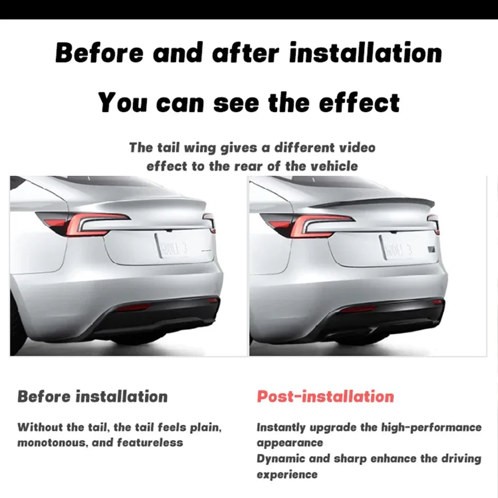 Spoiler for Tesla Model 3 Highland 2026 Accessories ABS Tail Wing New Design Lower Wind Resistance Ludicrous Auto Exterior Parts