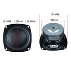 1Pcs 4 Inch Subwoofer Speaker 4/8 Ohm 100W Woofer Square/Round Deep Bass Long Stroke Loudspeaeker DIY Bluetooth Speakers
