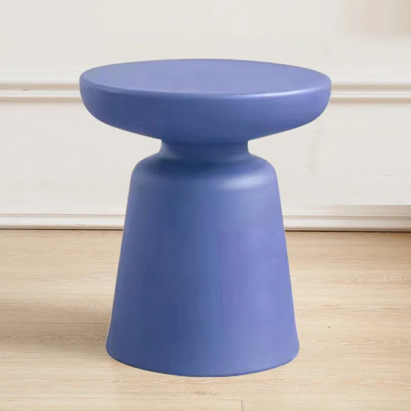 Richome Household Plastic Circular Coffee Table Small Living Room Horse Shaped Side Table Balcony Modern And Simple Coffee Table
