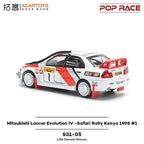POP RACE1/64 Mitsubishi Supercar Collection Ornament Lancer Evolution IV Alloy Racing Model