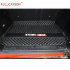 For GWM Tank 300 2023 2024 Custom Trunk Mats Leather Durable Cargo Liner Boot Carpets Interior Cover Car Accessories