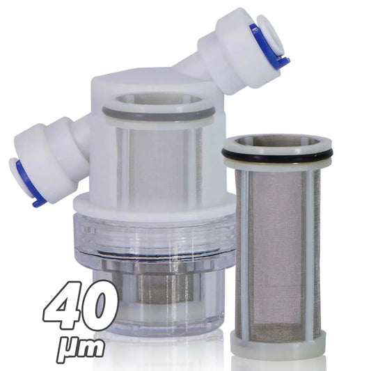 40μm 1/4" 4/6mm Mini Prefilter Slip Lock Quick Connector Stainless Steel Filter Screen Garden Irrigation Misting Cooling System