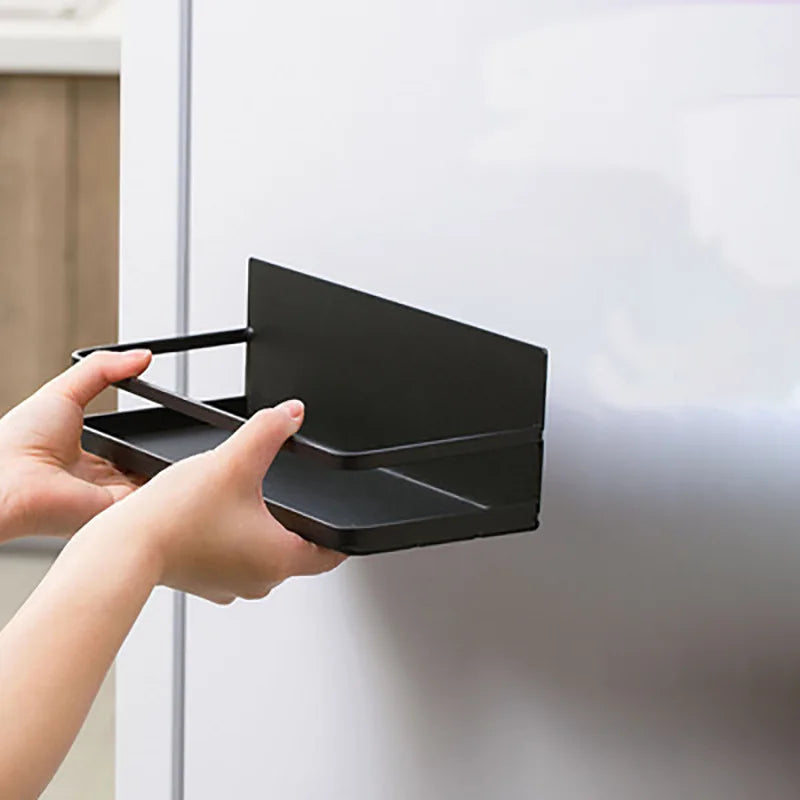 Magnet Kitchen Shelf No Punching Required Refrigerator Storage Rack Kitchen Spices Organizer Kitchens Accessories Organization