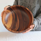Creative Japanese style Wooden Household Kitchen Utensils for Noodles Rice Soup Salad Bowl Tableware Wooden Bowl Ramen Bowls