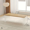 Log Style Sofa Table, Long Table for Living Room, Tea Room, and Reception Room, Acrylic + Wood, Tea Table Center Table