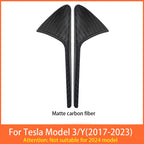 100% Real Carbon Fiber Side Camera Cover For Tesla Model Y Juniper 2025  Model 3 2017-2025 Leaf Board Sticker Accessories