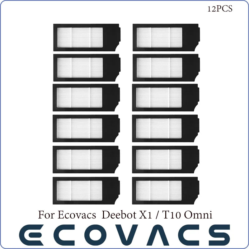 Ecovacs Deebot X1 OMNI / T10 OMNI Robot Vacuum Cleaner Spare Parts, Rubber / Side Brush, Cover,Hepa Filter, Mop Rag, Dust Bag