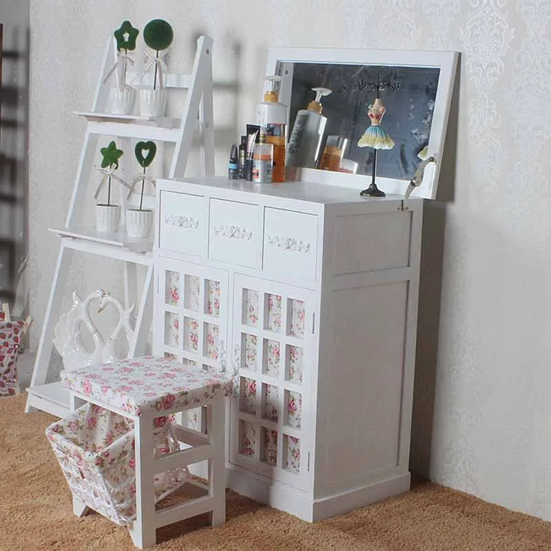 Wood Girl Drawers Dresser Eithe Box Women Nordic Large White Dressing Table Storage Mirror Modern Comoda Pra Quarto Furniture