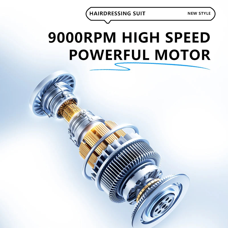 Kemei 3023-702 Zero Gapped Cordless Hair Trimmer Professional Hair Clipper Men Barber Rechargeable Finish Hair Citing Machine