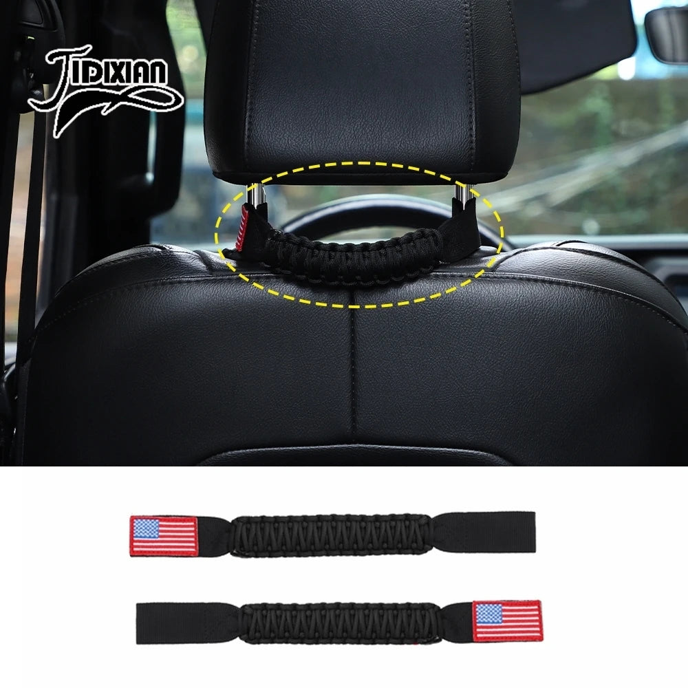 JIDIXIAN Car Seat Headrest Grab Handle for Jeep for Dodge for Ford F150 for Jimny for Chevrolet for GMC for Chrysler for 4Runner