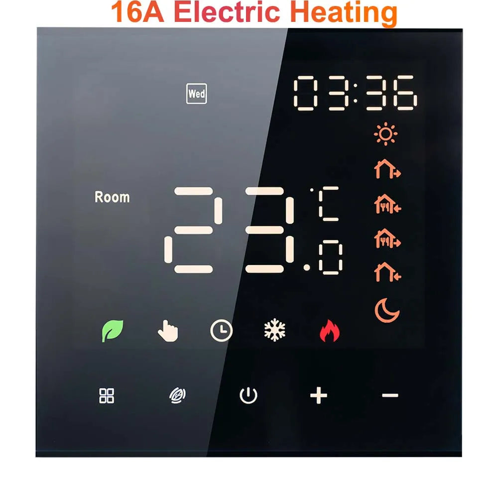 Smart Tuya WiFi Thermostat Voice Control 3A Digital Programmable LCD Display Underfloor Heating Temperature Controller for Water