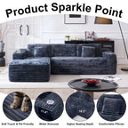 Modern Cloud Sectional Sofa with L-Shape Chaise | Deep Seat Design, Built-in Cup Holder & Storage Pocket, No Assembly Required